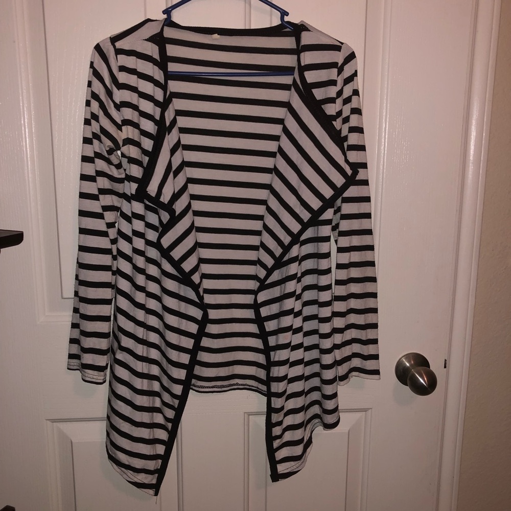 Black and white cardigan